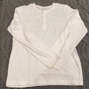 Long sleeve white Henley from Express